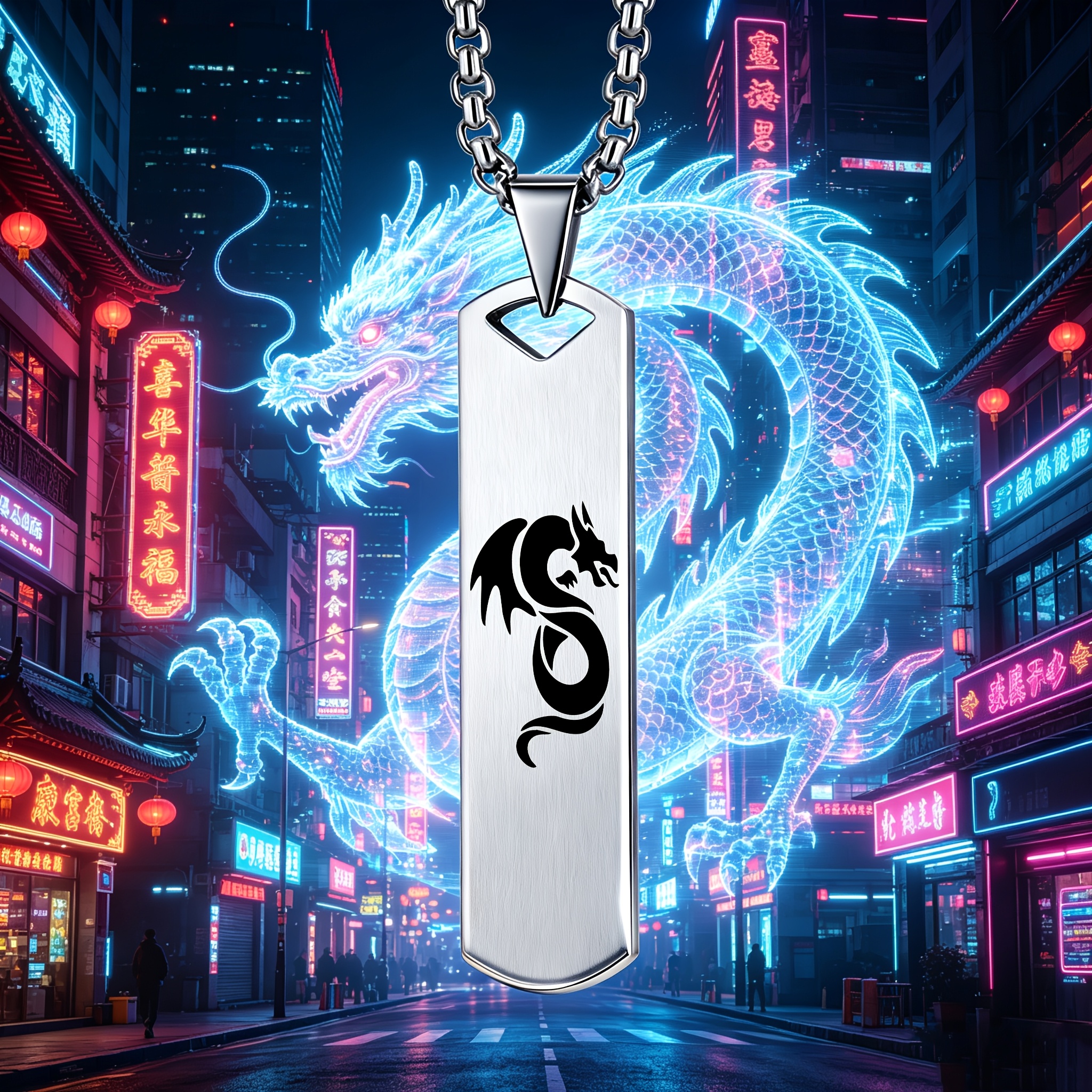 Creative Dragon-Shaped Pendant Necklace
